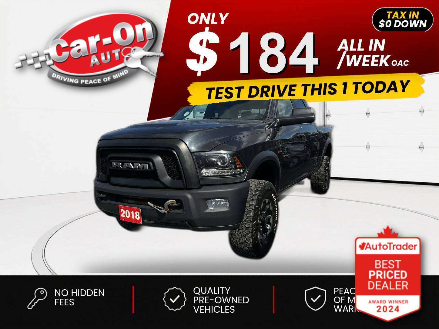 Gray 2018 RAM 2500 Pickup Truck Four-Wheel Drive Automatic