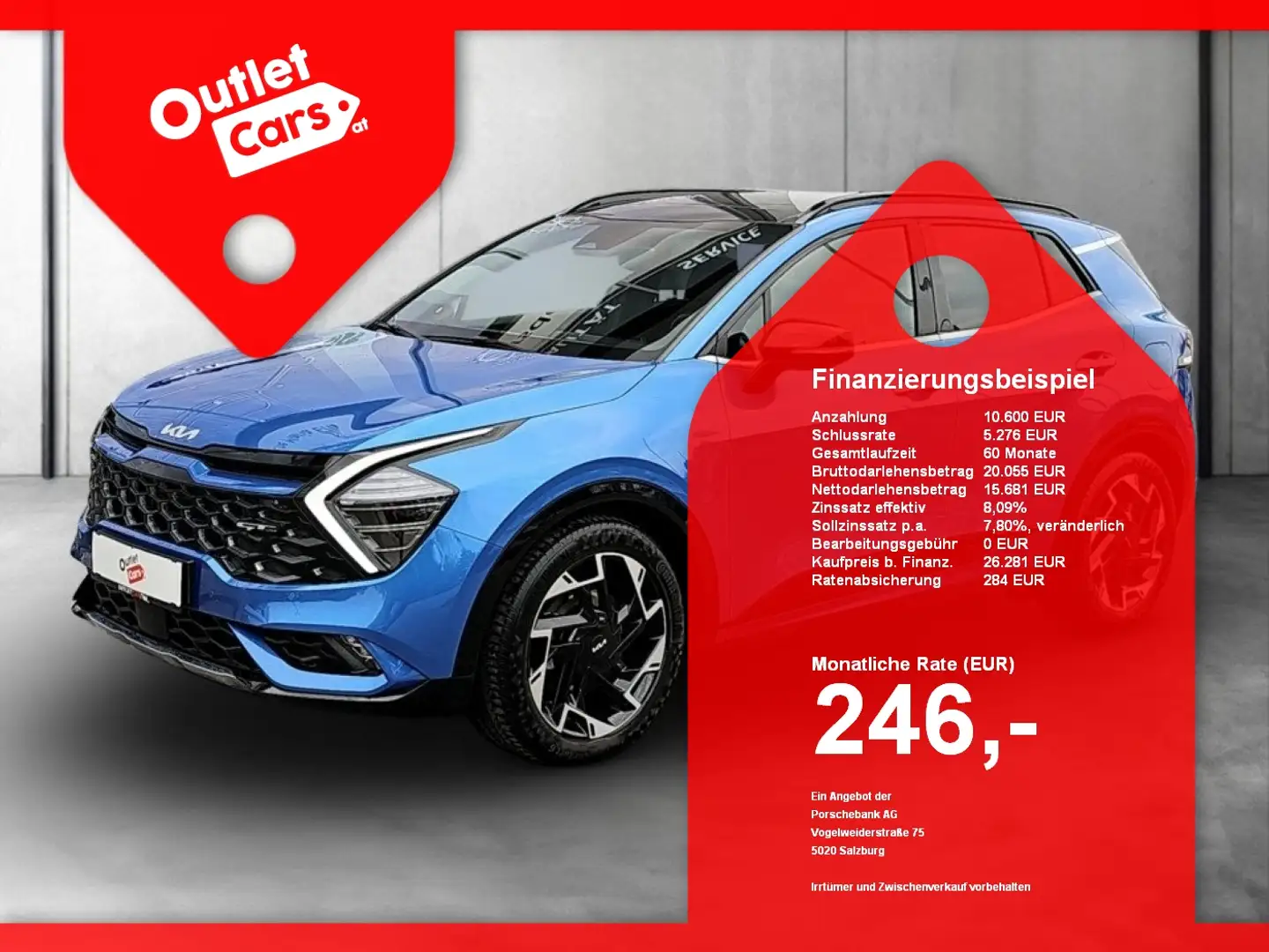 Kia Sportage T-GDI AUT. GT-Line RADAR+CARPLAY+LEDER Blau - 1