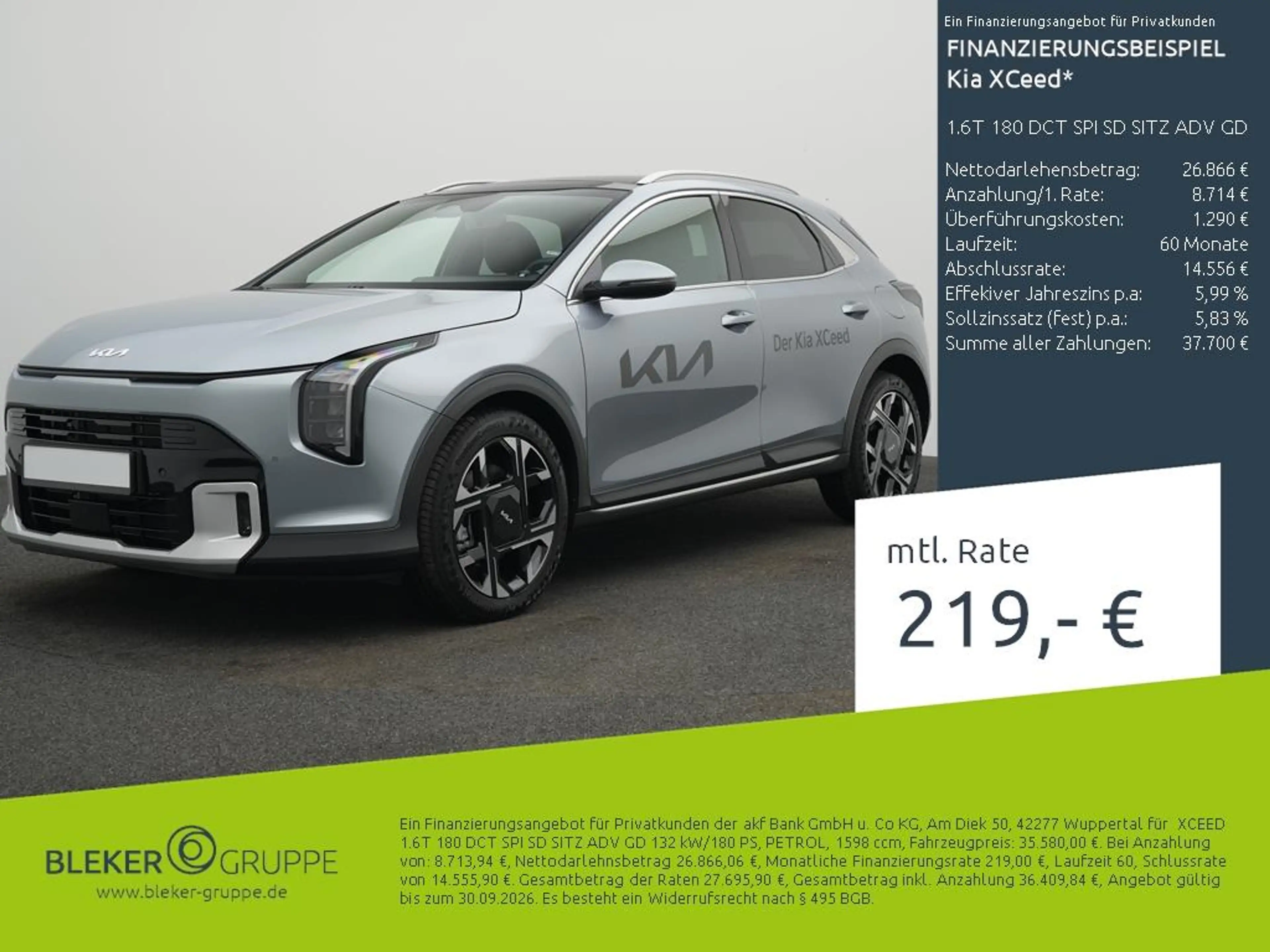 Kia XCeed 1.6T 180 DCT SPI SD SITZ ADV GD