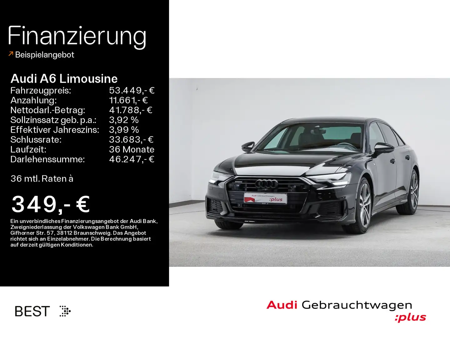 Audi A6 50 TDI quattro S-LINE*LED*AHK*PANO* Černá - 1