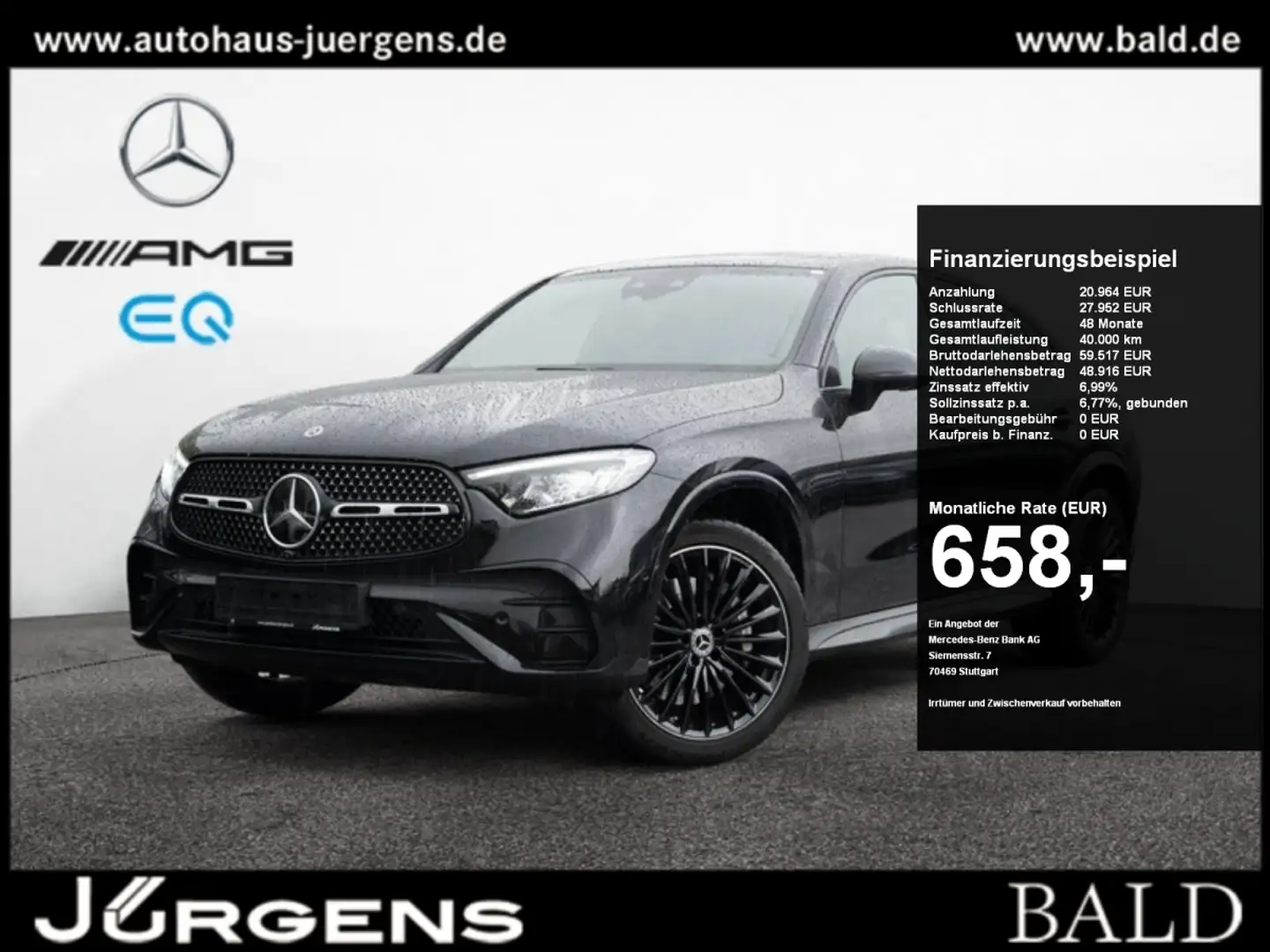 Mercedes-Benz GLC 300 d 4M Coupé AMG-Sport/Night/AHK/Pano/Burm Noir - 1