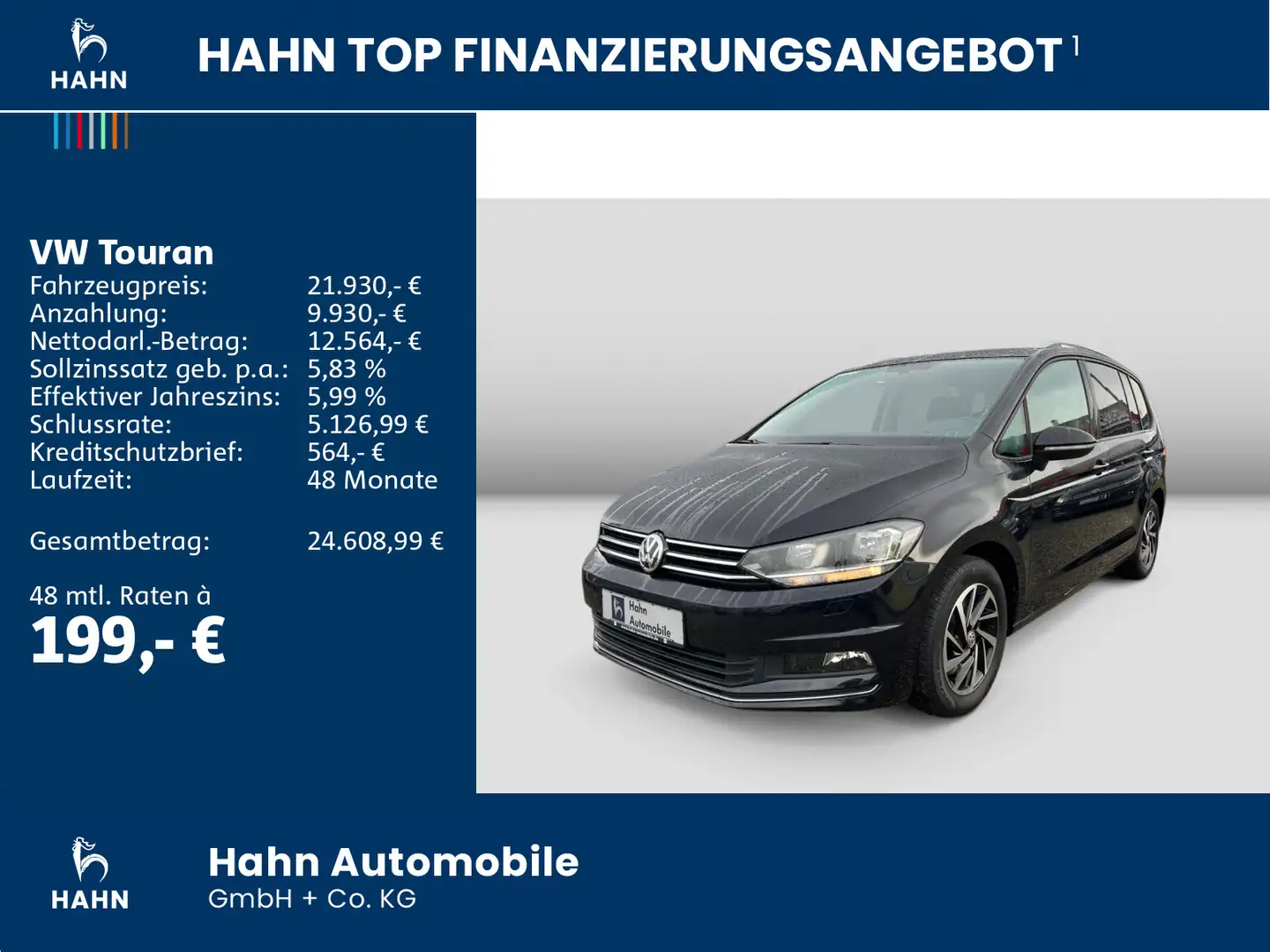 Volkswagen Touran 1.5TSI Join Climatr Navi Sitzh. PDC el FH Schwarz - 2