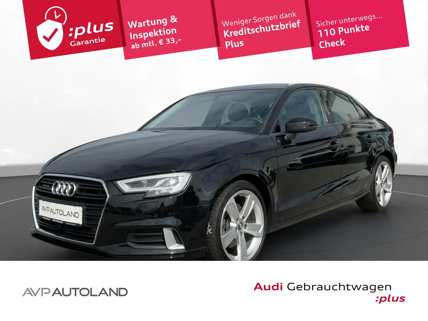 Audi A3 Limousine 2.0 TFSI quattro S tronic sport Negro - 1