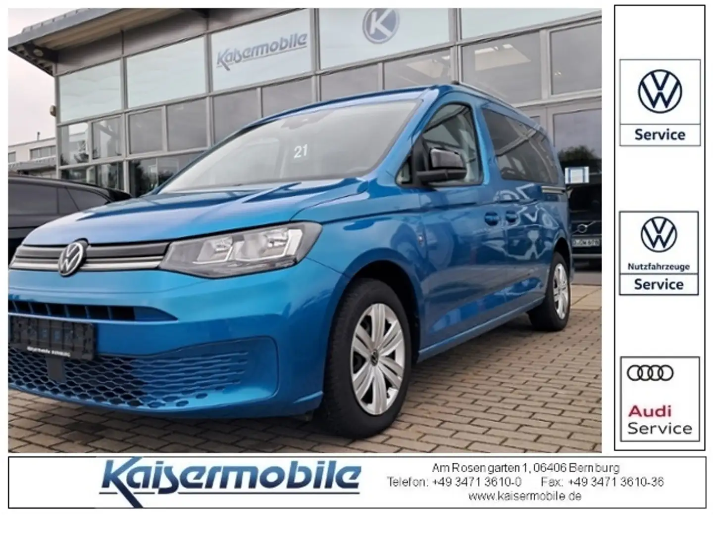 Volkswagen Caddy 1.5 TSI OPF (EURO 6d) Life Maxi KLIMA ALU Blau - 1
