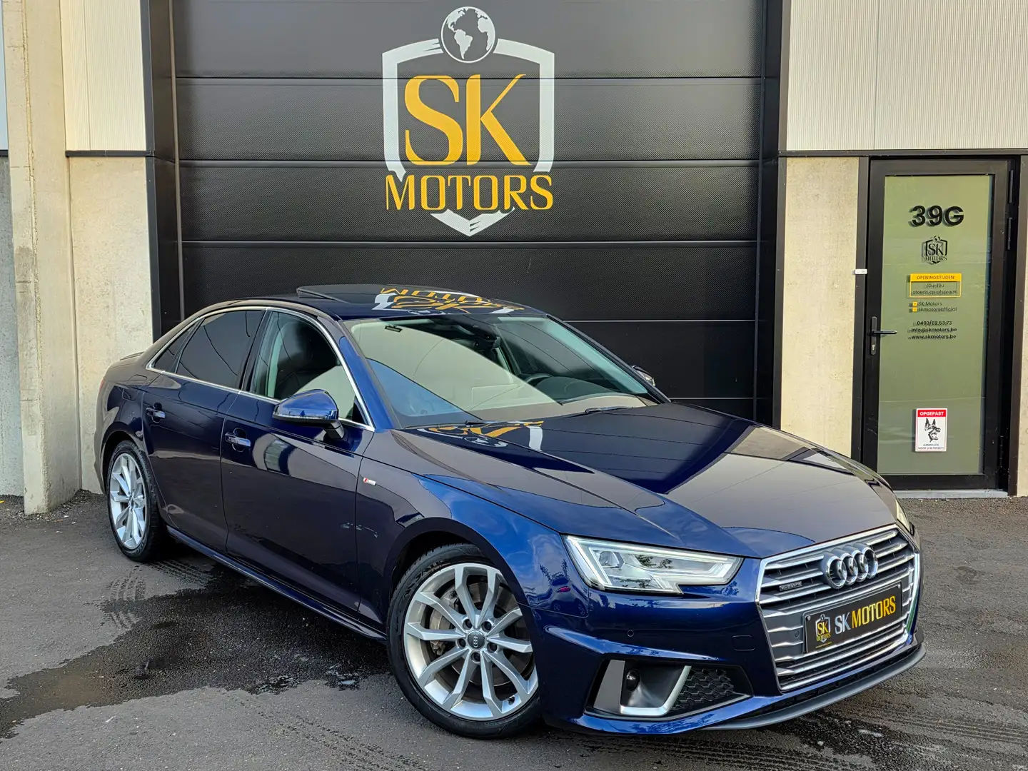 Audi A4 Quattro S-LINE Matrix Open dak Virt. CockP Carplay Blauw - 1