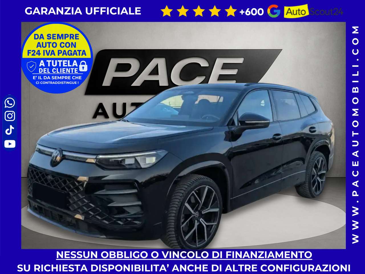 Volkswagen Tayron D 193CV 4M R LINE R-LINE RLINE BLACK  TETTO 7 POST