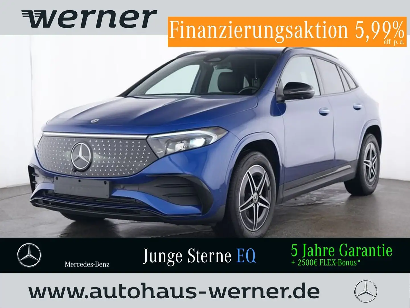 Mercedes-Benz EQA 350 4M AMG-PREM NIGHT FAP AHK BURMEST MEMORY Blau - 1