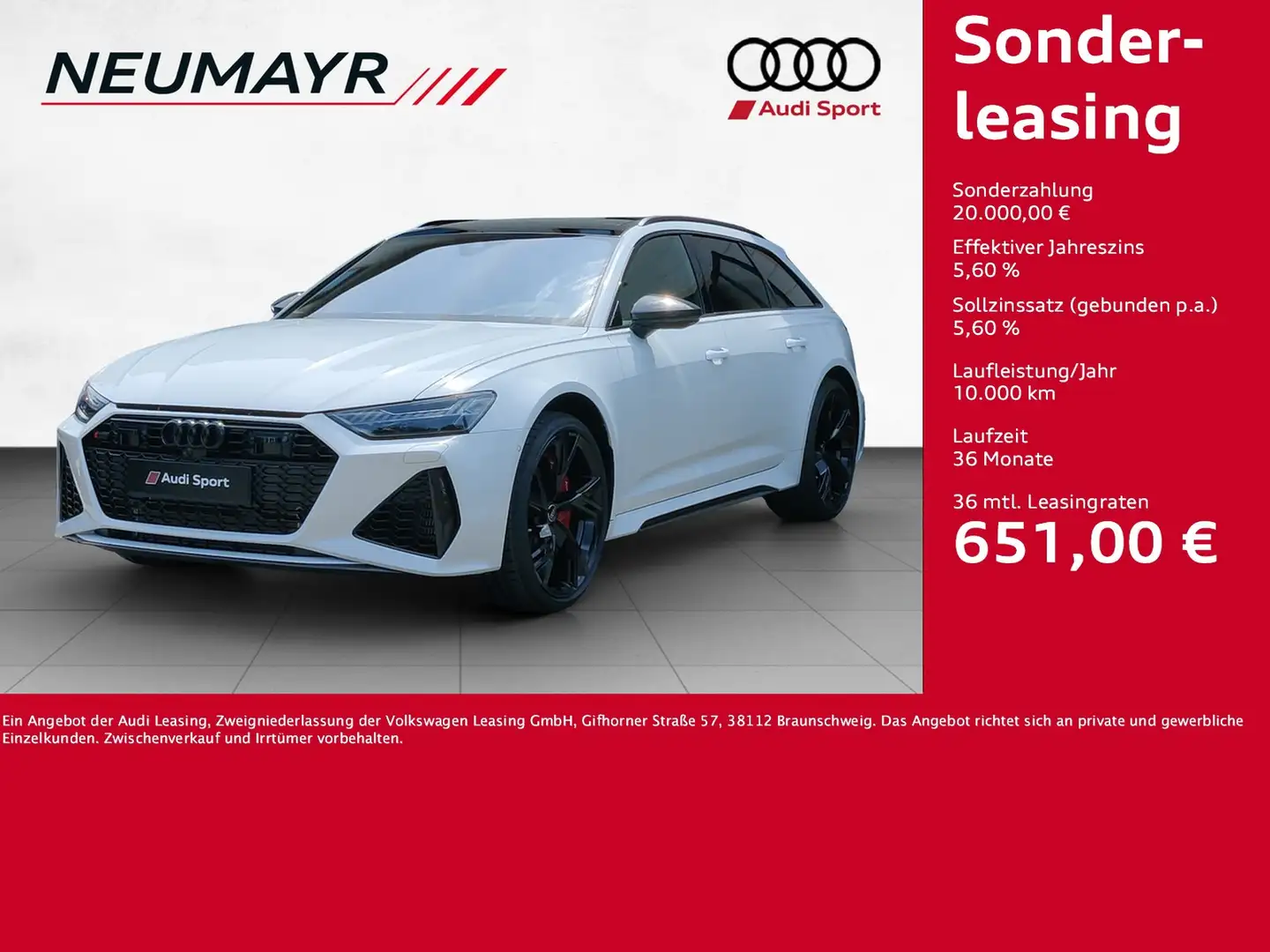 Audi RS6 Avant Keramik; Carbon; Pano; B&O UPE 187.575 Bianco - 1