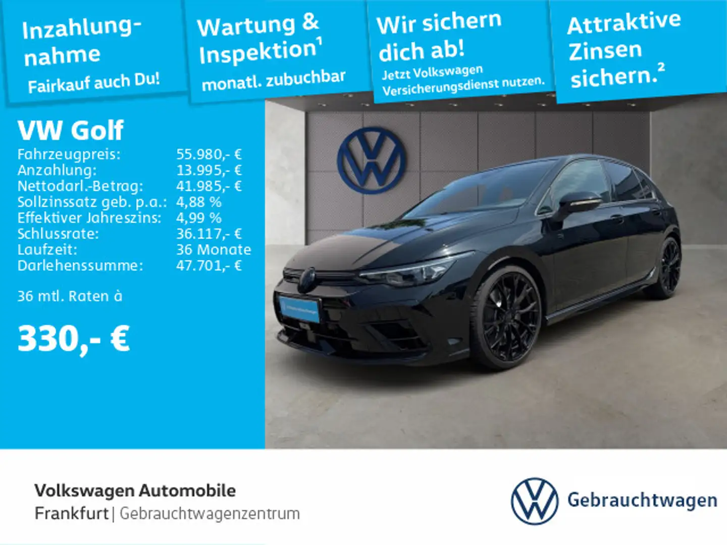 Volkswagen Golf VIII 2.0 TSI DSG 4Motion R Navi AreaView IQ Noir - 1