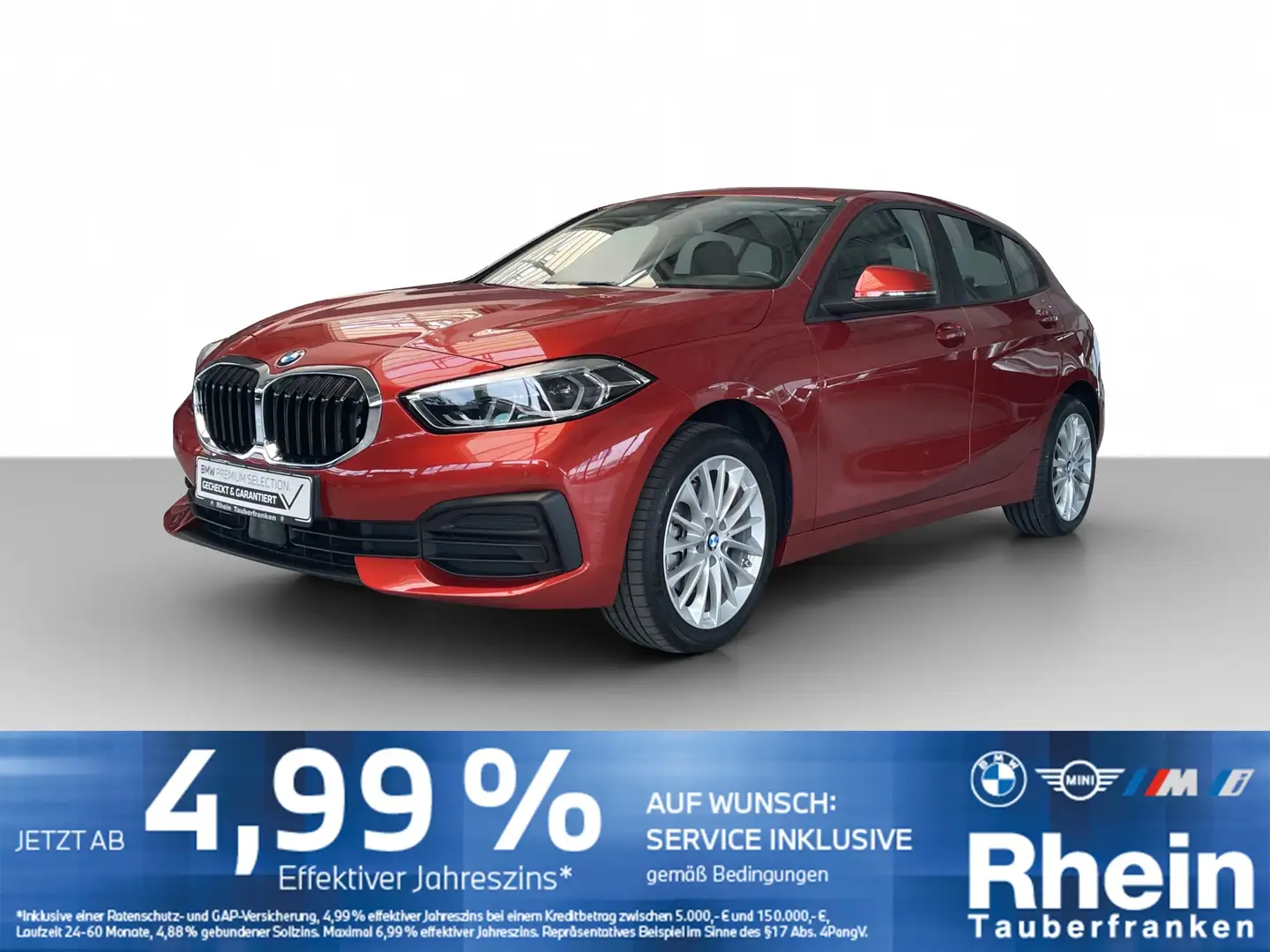 BMW 118 i Advantage NaviProf*AHK*Tempo*SHZ*PDC v+h Orange - 1