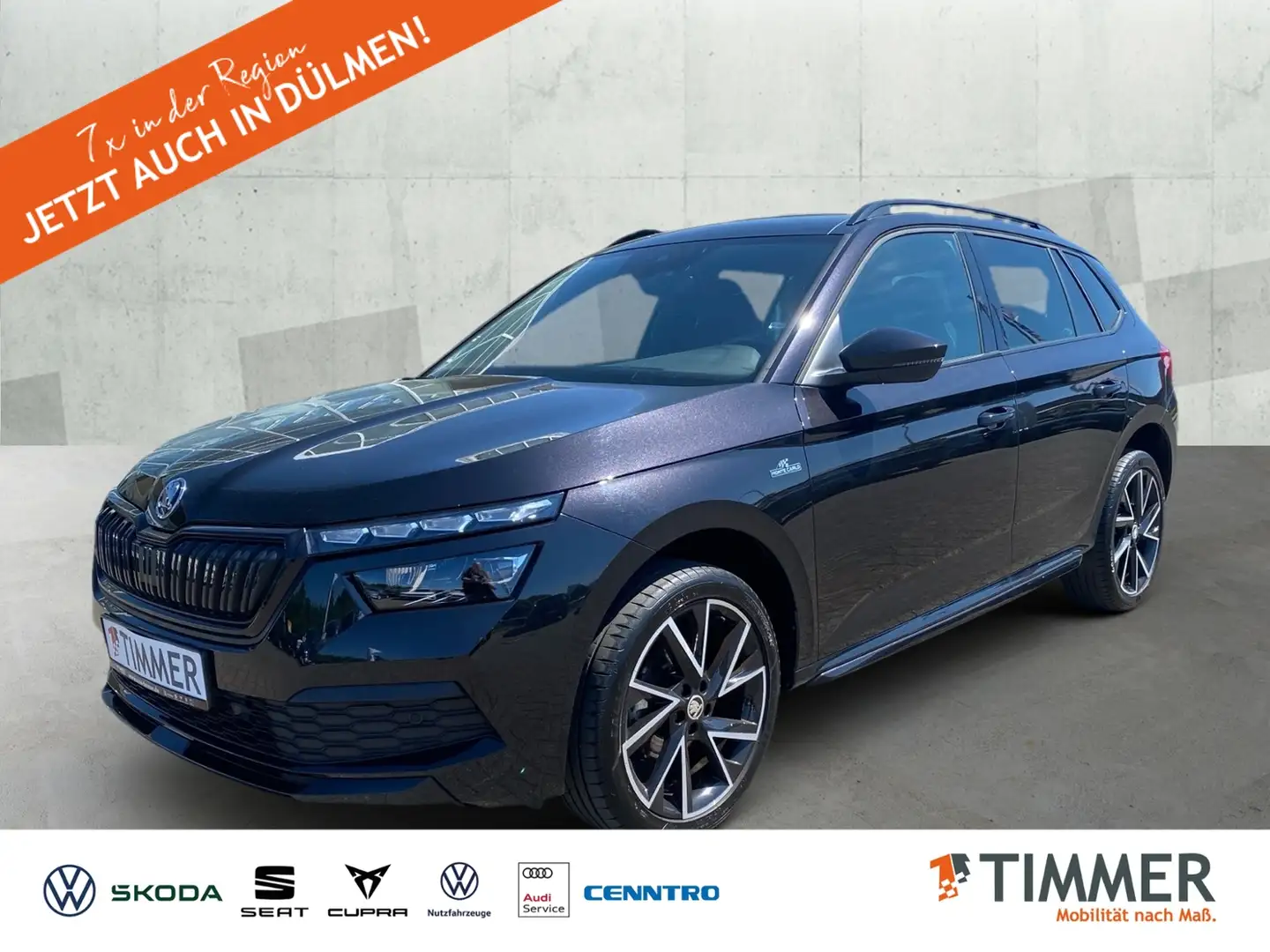 Skoda Kamiq 1.0 TSI MONTE CARLO *PANO *LED *SHZ *18" LM * Zwart - 1