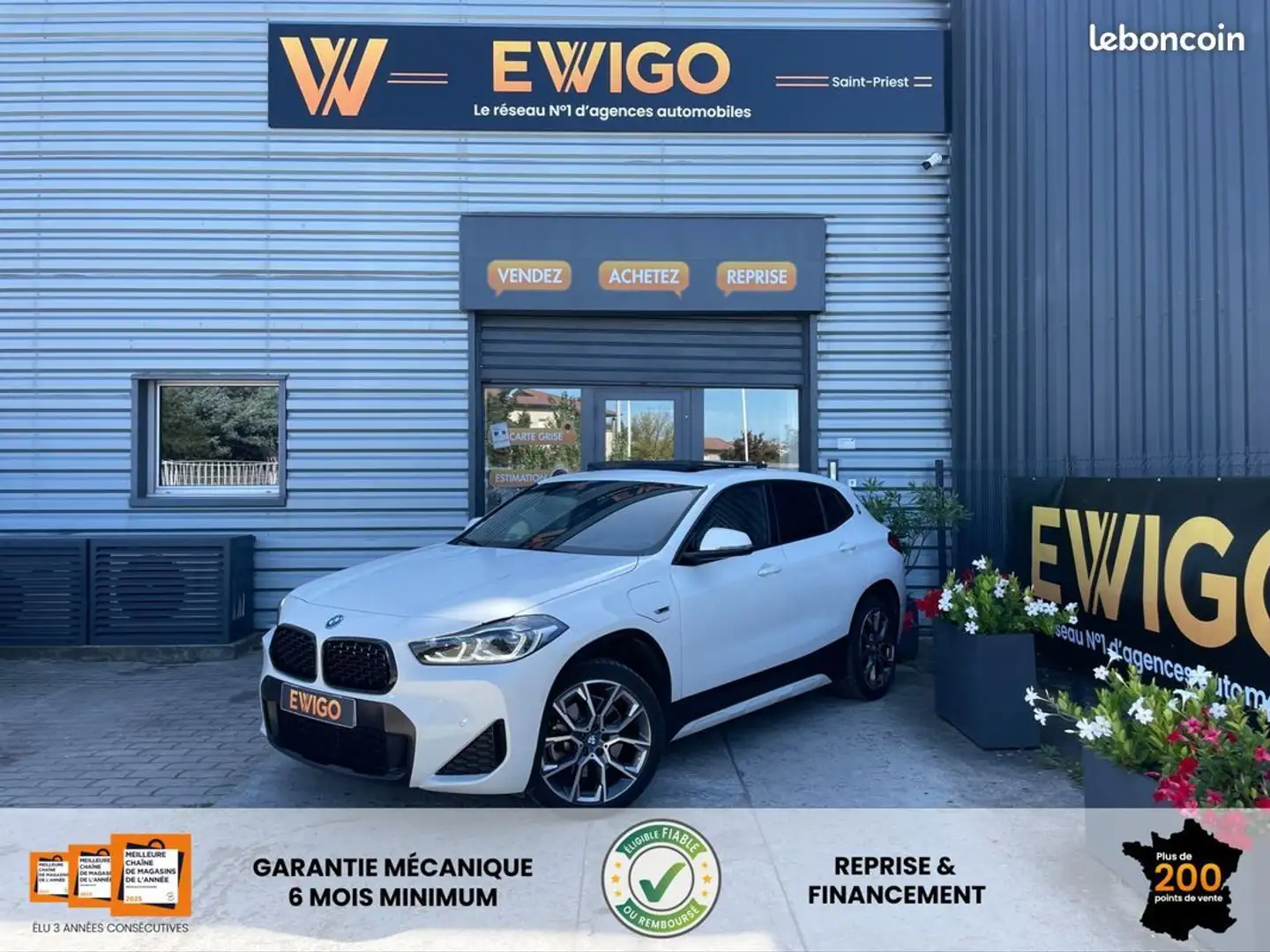 BMW X2 125ch hybrid pack m- toit ouvrant- siege chauffant- xdrive bva Weiß - 1