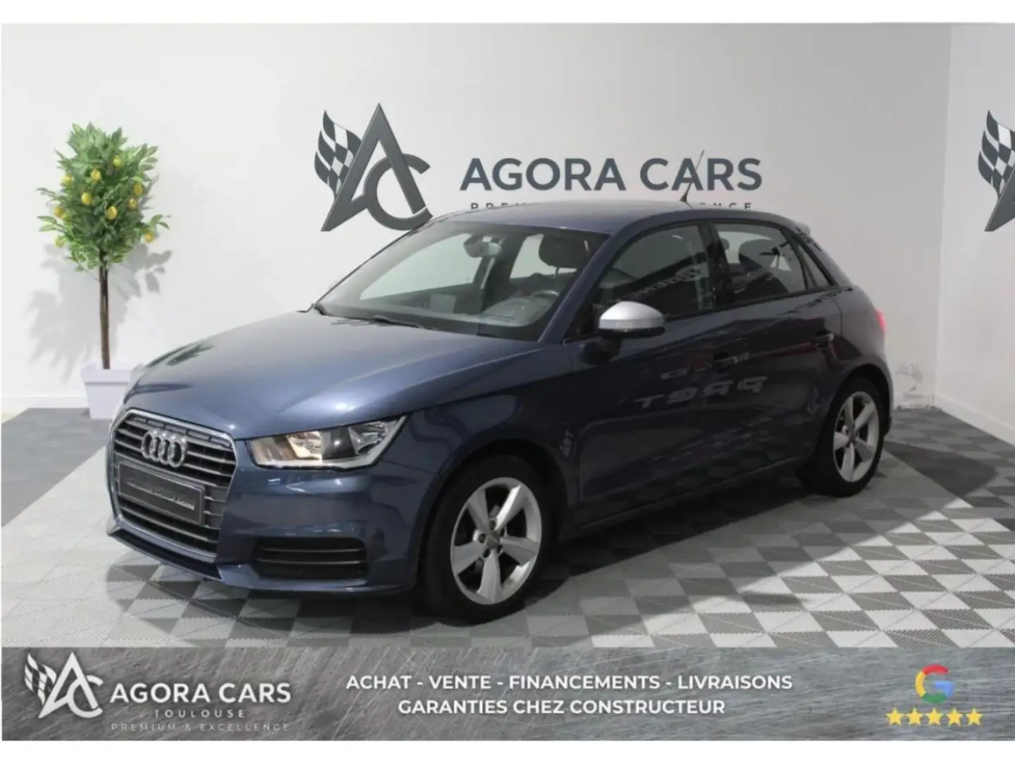 Audi A1 Sportback 1.0 TFSI ultra - 95  SPORTBACK Ambiente PHASE 2 Bleu - 1