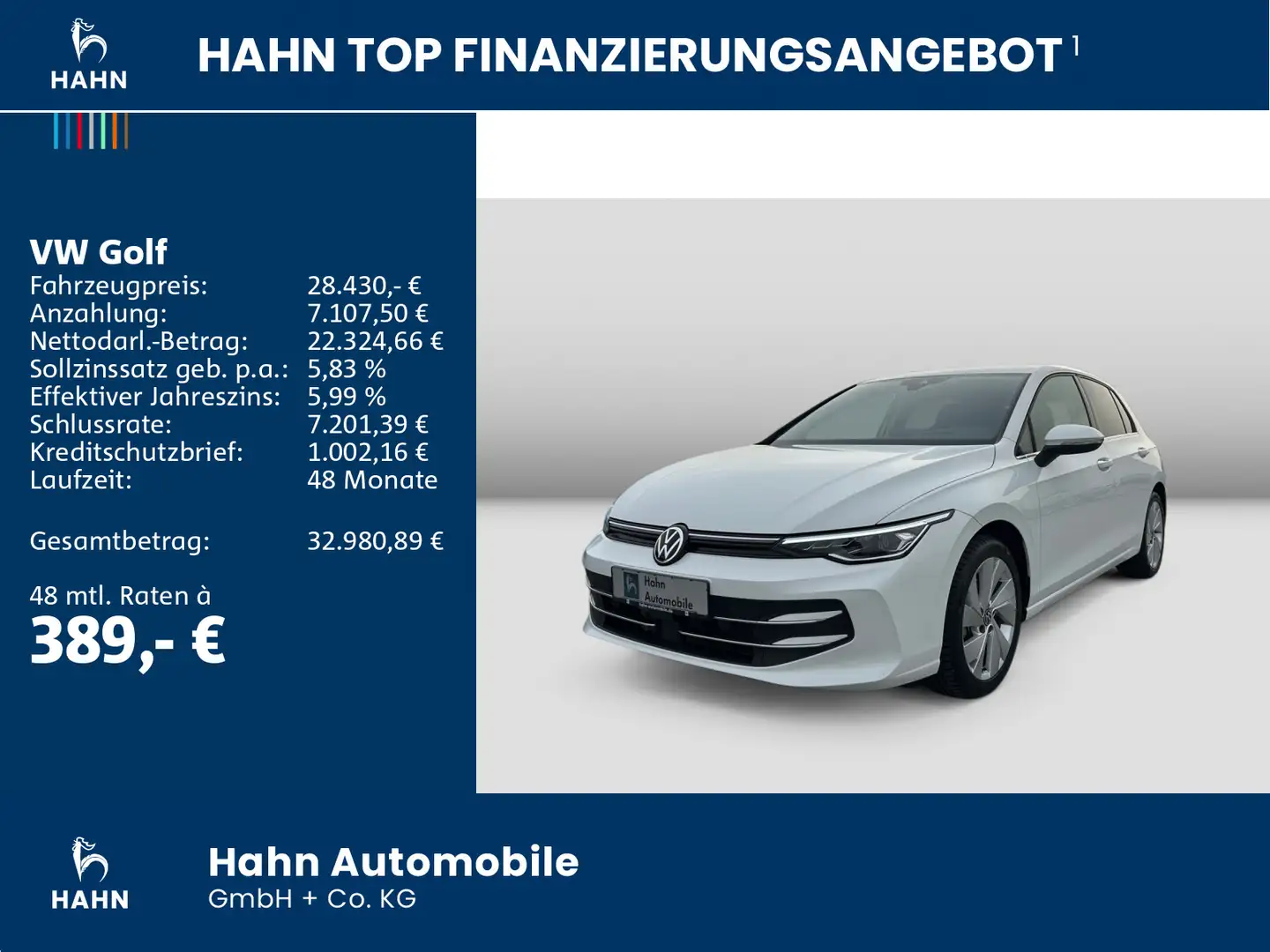 Volkswagen Golf VIII 1.5eTSI DSG Style ACC Cam HuD LED+ Nav Weiß - 2