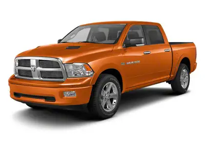 Orange 2010 Dodge RAM 1500 Pickup Truck 5-Speed Automatic