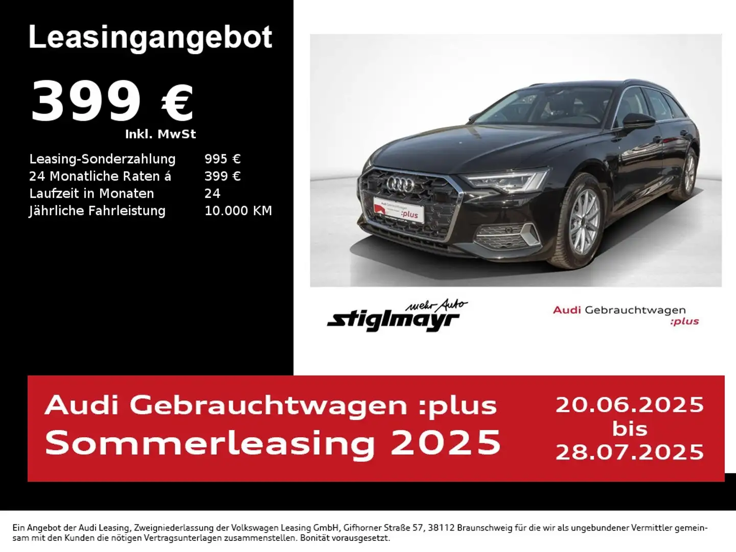 Audi A6 Avant advanced 45 TFSI quattro ACC+AHK+MATRIX Schwarz - 1