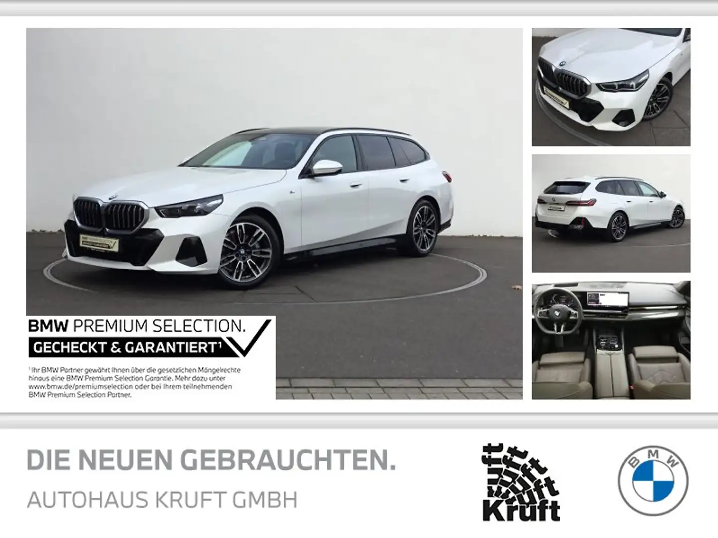 BMW 520 i Touring M SPORT+STANDHZ+PANO+AHK+PAP+DAP+SITZBEL Weiß - 1