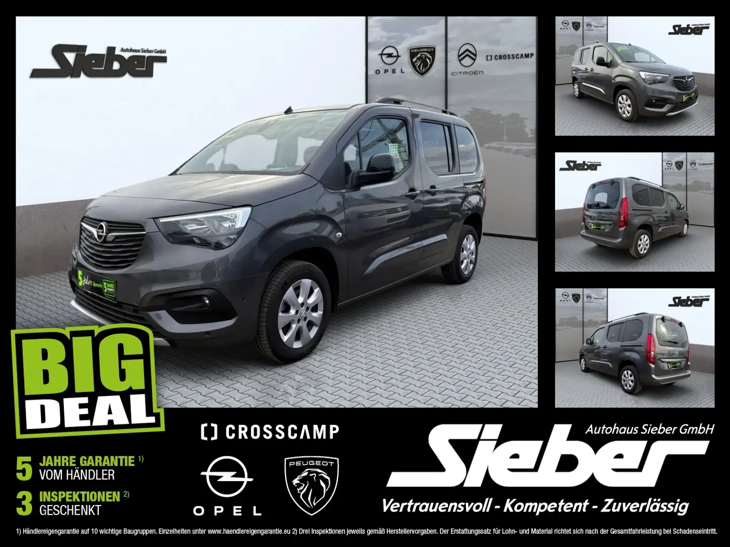 Opel Combo Life E 1.5 D Ultimate Navi Kamera PDC Šedá - 1