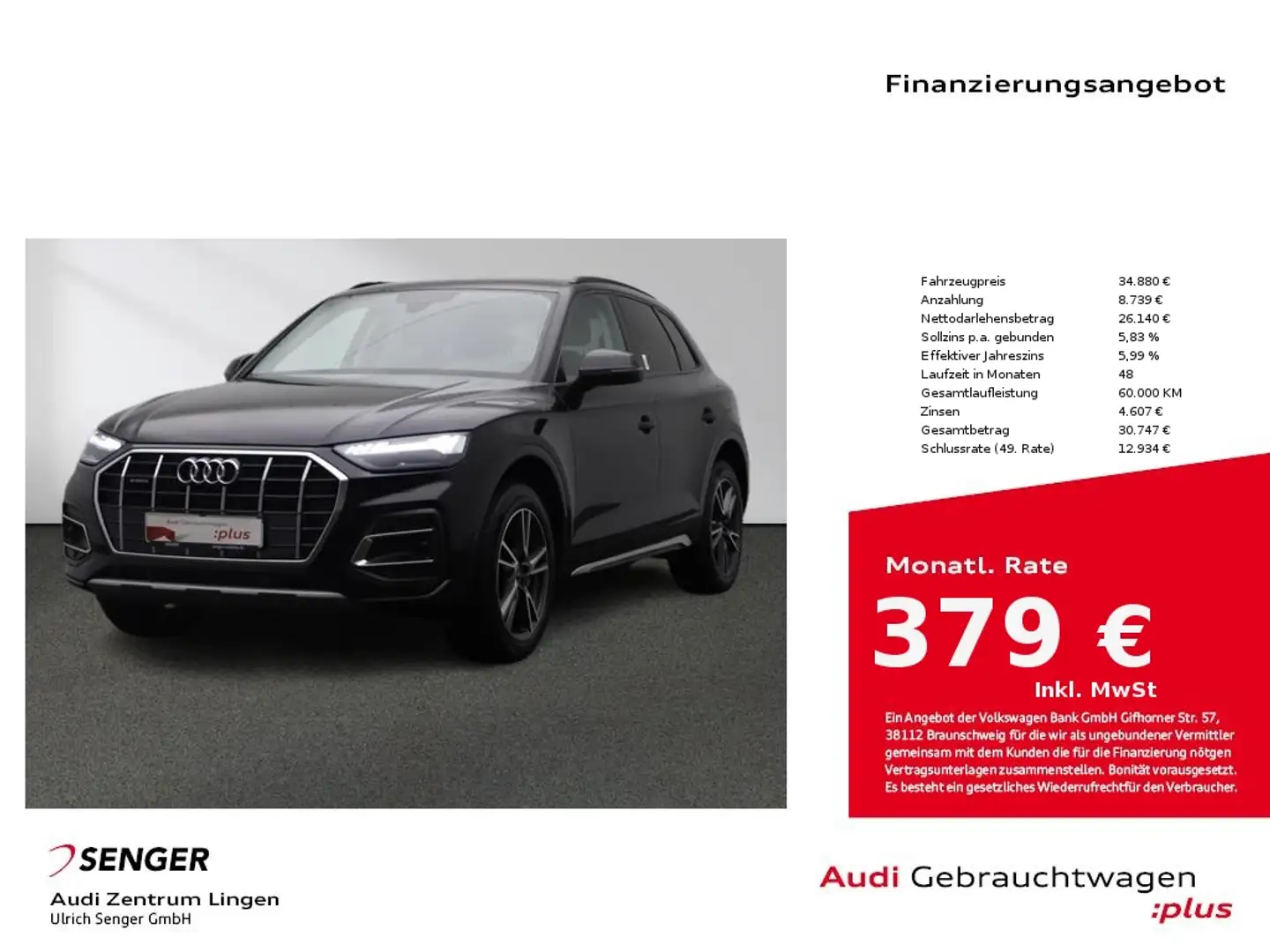 Audi Q5 50 TFSI e Matrix Pano AHK Digitales Cockpit Schwarz - 1