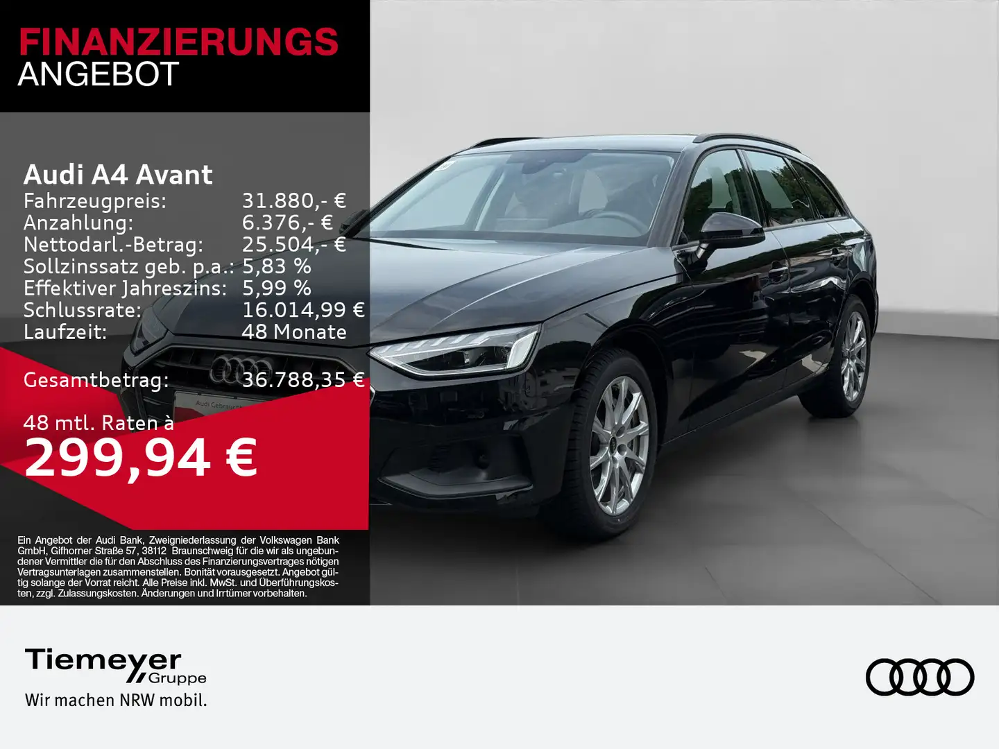 Audi A4 40 TFSI SHZG GJR LM17 GRA AHK Noir - 1