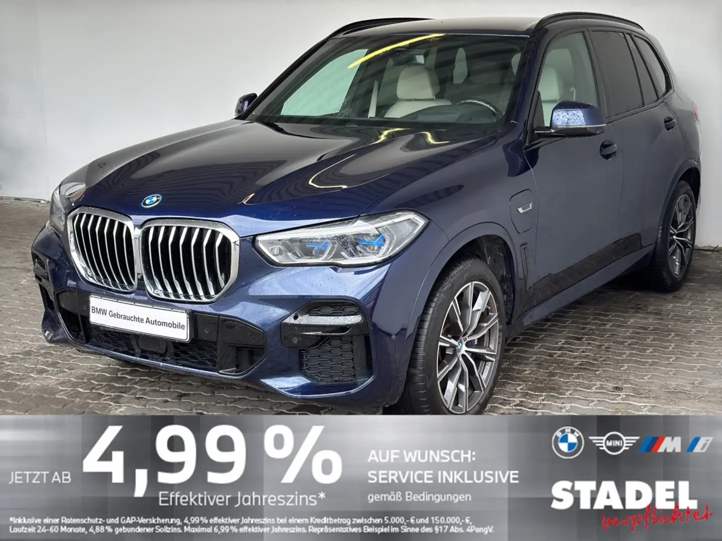 BMW X5 xDrive45e M Sport Navi.Laser.HuD.360°.AHK.HiF Blau - 2
