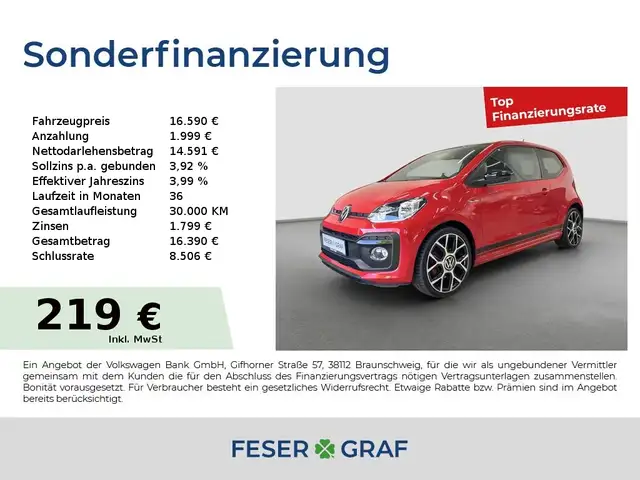 Volkswagen up! GTI TSI Beats RFK PDC GRA SHZ
