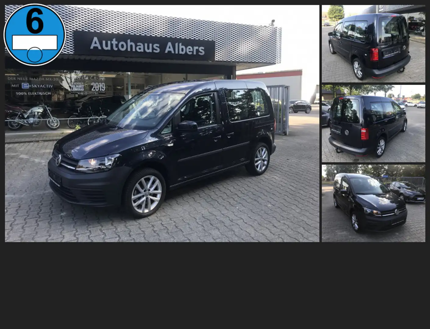Volkswagen Caddy 1.4 TSI Trendline, AHK, 2.Schiebet.,ALU-F 17-Z, Blauw - 1
