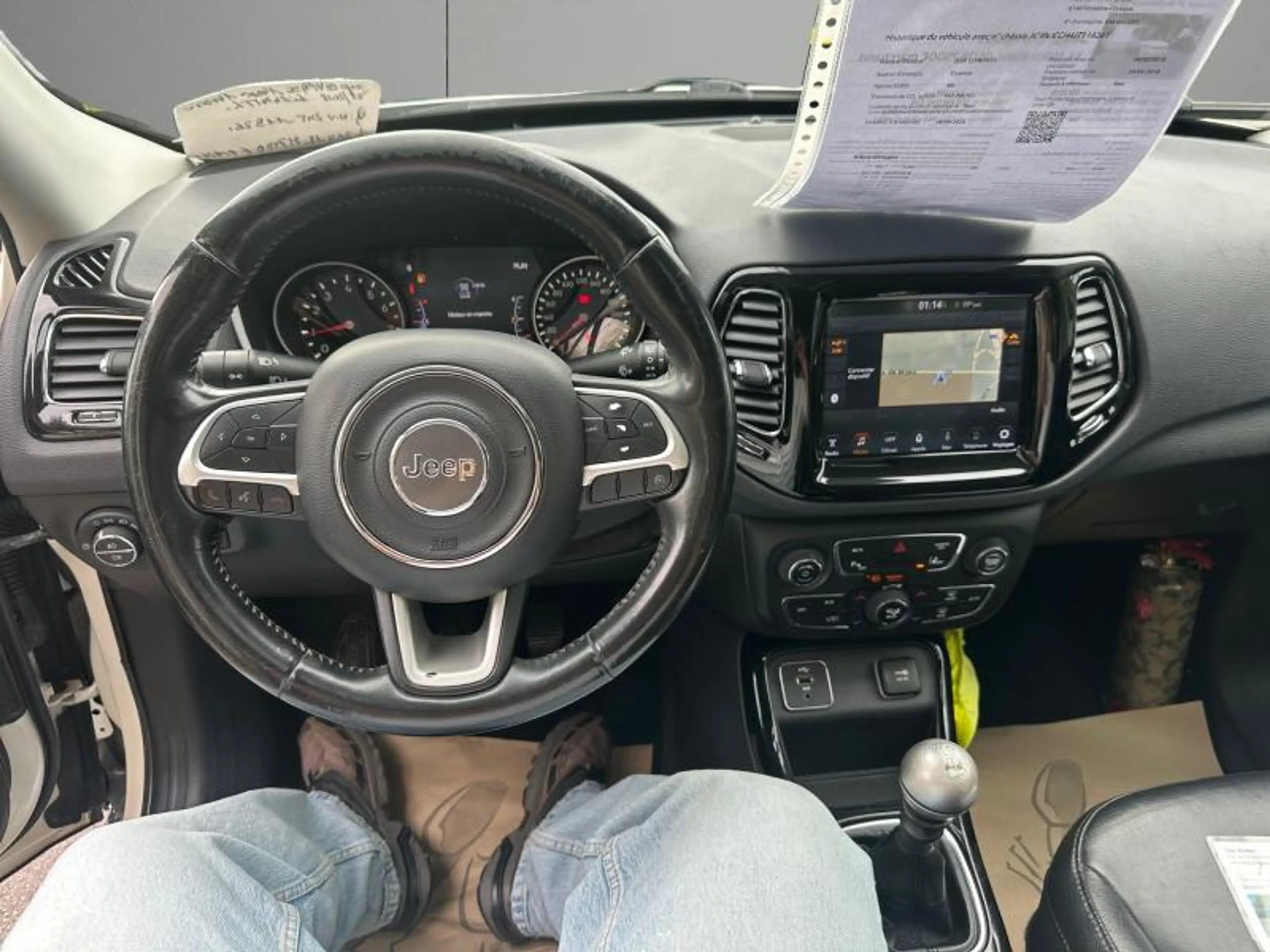 Jeep Compass 1.4 140cv Blanc 05/18 7500€ marchand Airco GPS — photo 12