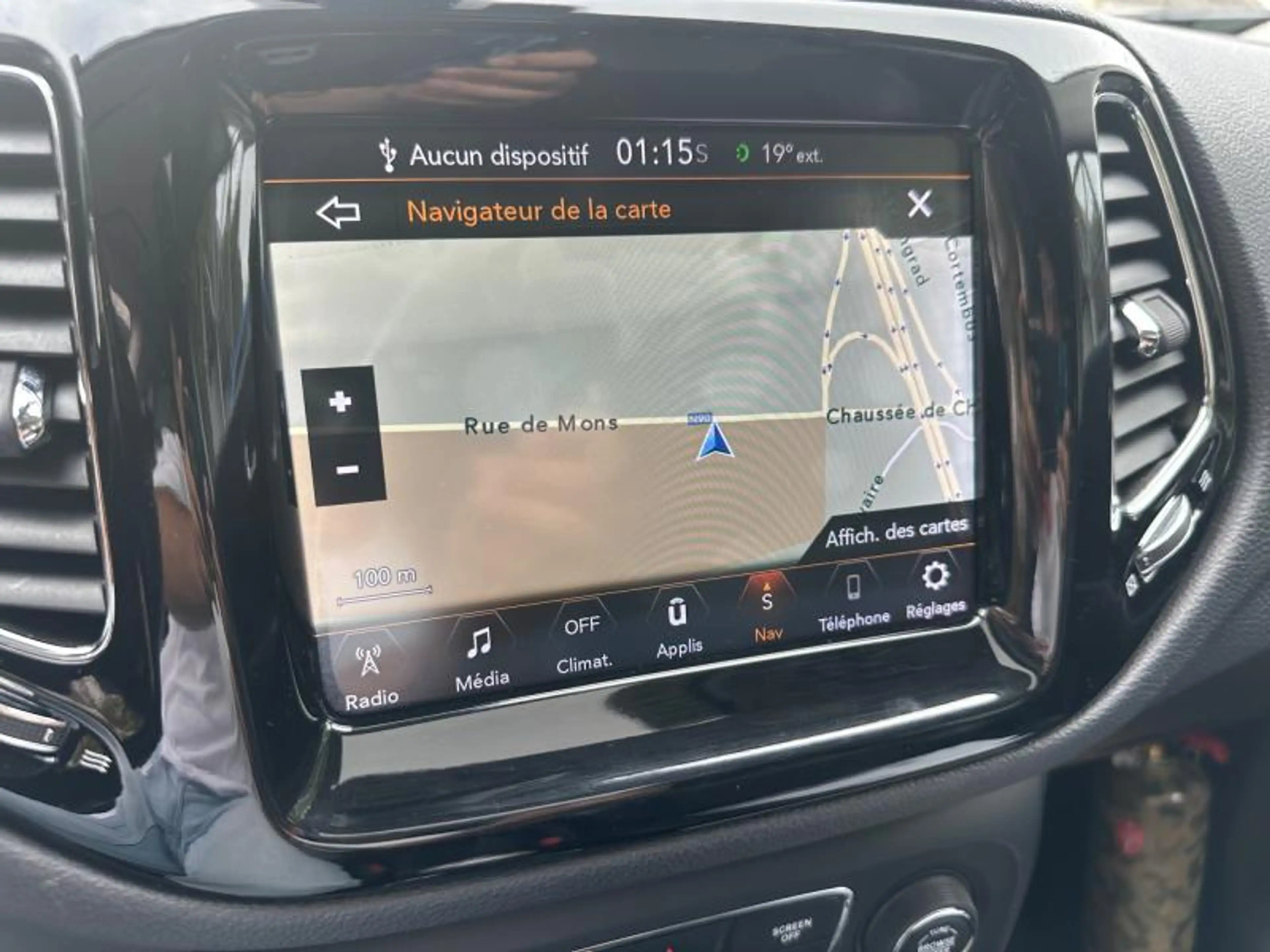 Jeep Compass 1.4 140cv Blanc 05/18 7500€ marchand Airco GPS — photo 14