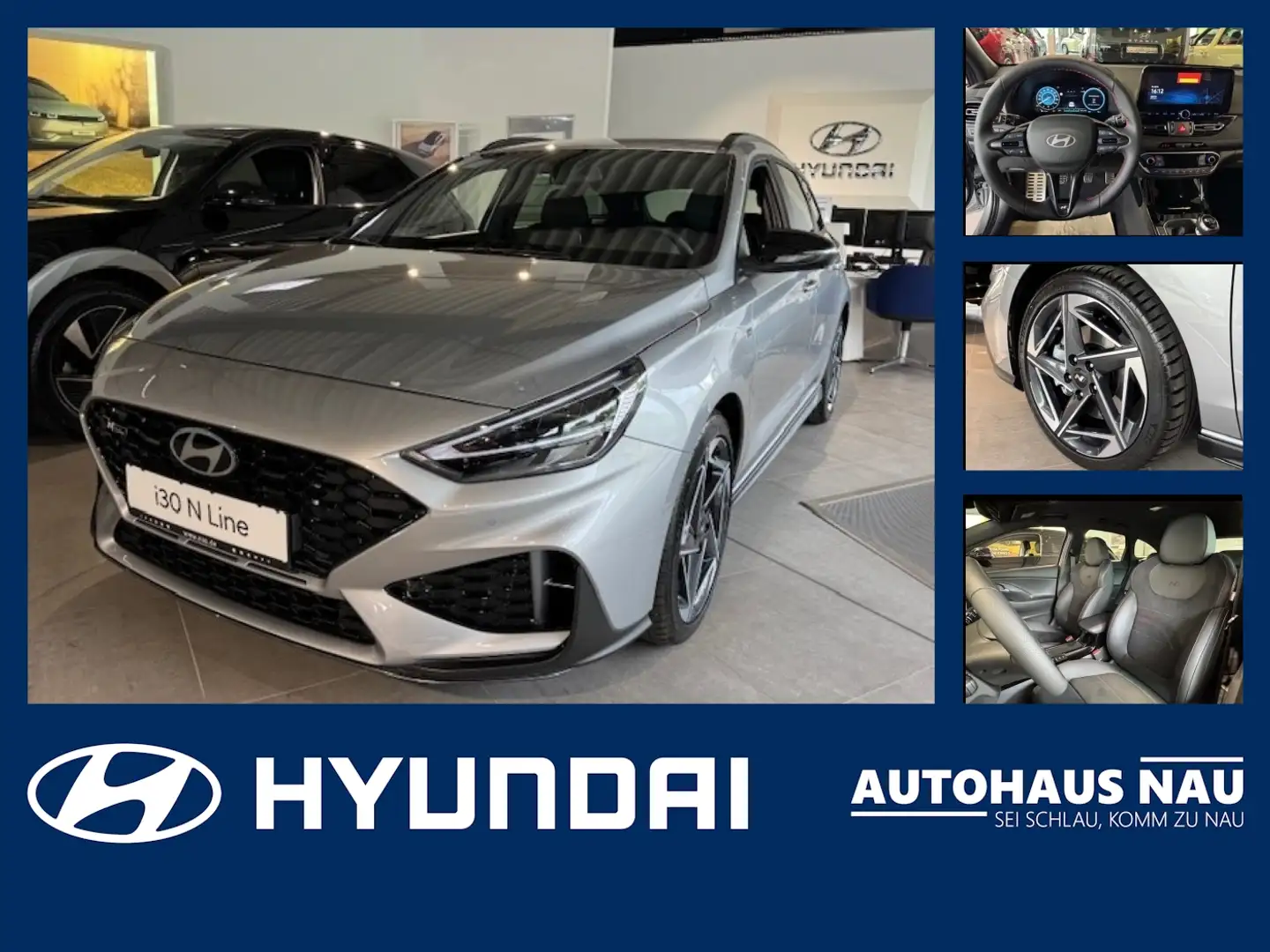 Hyundai i30 cw 1.5 T-GDI N Line Inkl. Inspektionspaket Big Dea Silber - 1