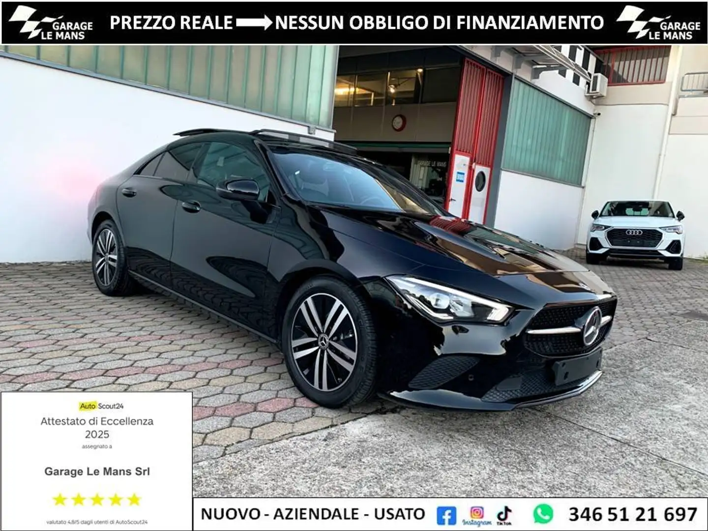 Mercedes-Benz CLA 180 NIGHT TETTO LUCI NAVI PELLE LED CRUISE TELEC Nero - 1