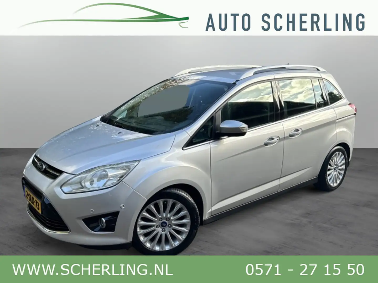 Ford Grand C-Max 1.0 125pk Titanium 7-Persoons Navi, Trekhaak, Deal Gris - 1