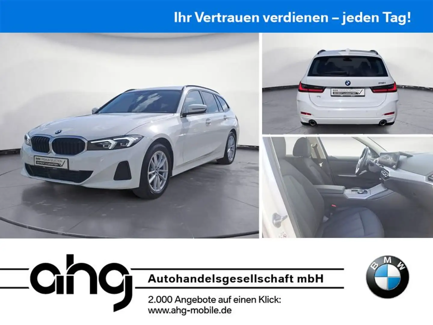 BMW 318 i Touring Auto Navi Aktive Geschw. Rückfahrka Weiß - 1