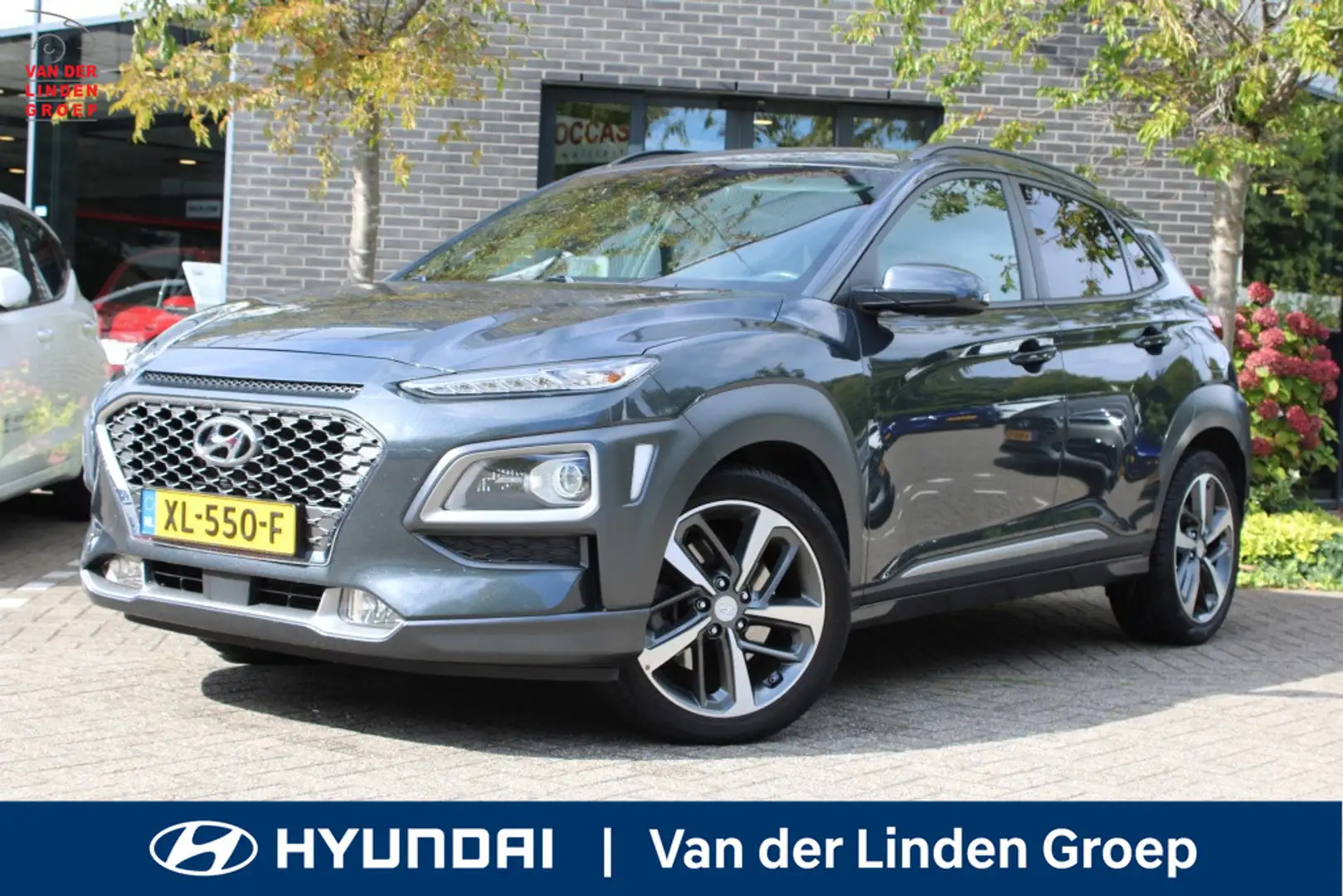 Hyundai KONA 1.6 T-GDI Premium 177 pk 4WD Navi/led/leder/Cam/Pd Grijs - 1