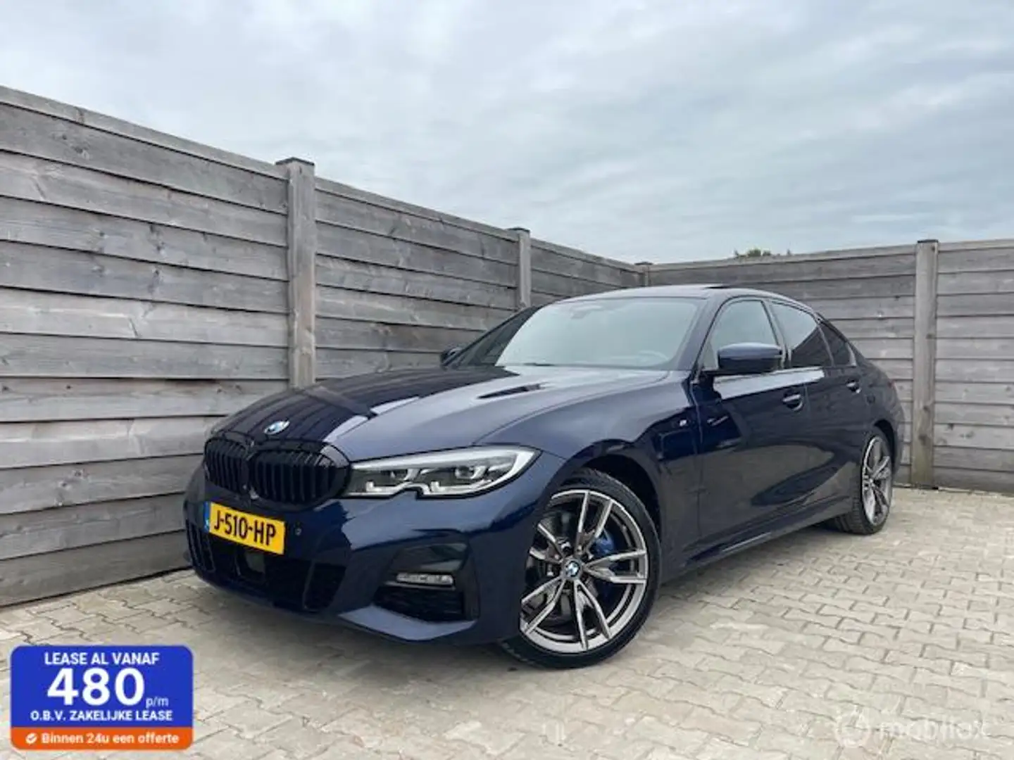 BMW 330 3-serie 330e High Executive M-SPORT-Carplay-Leder Bleu - 1