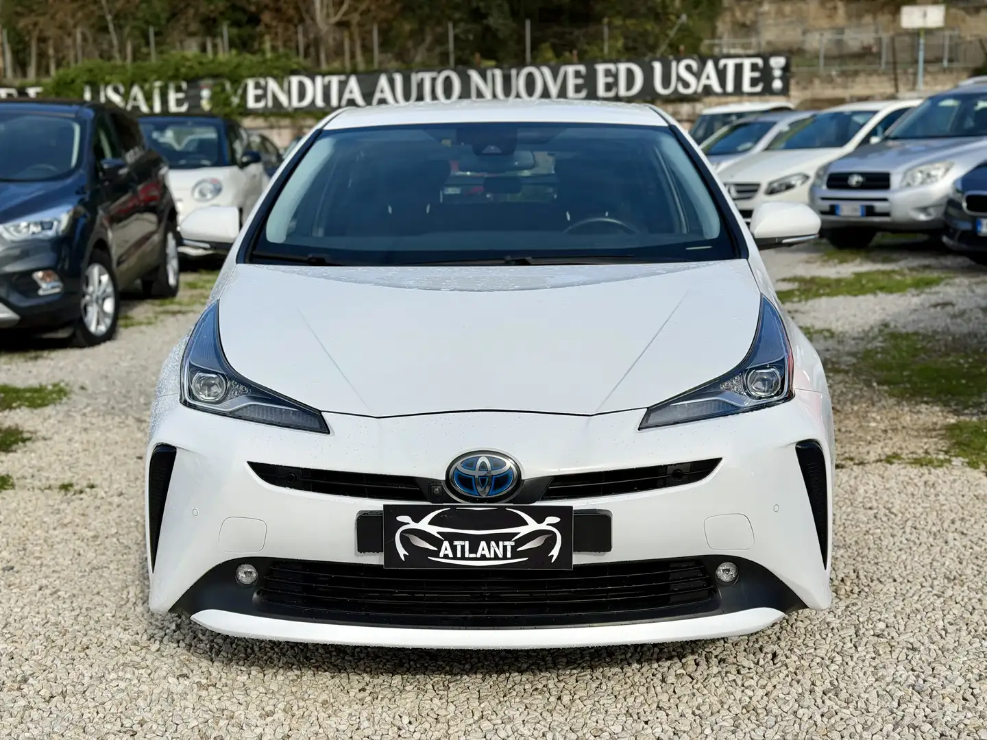 Toyota Prius 1.8h Lounge awd-i ecvt my20 Blanc - 2