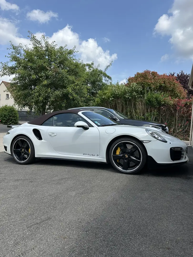 Porsche 991 turbo s cabriolet Blanc - 1