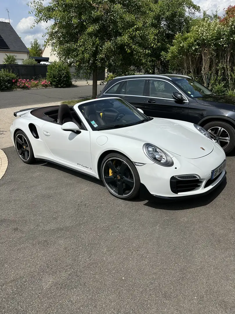 Porsche 991 turbo s cabriolet Blanc - 2