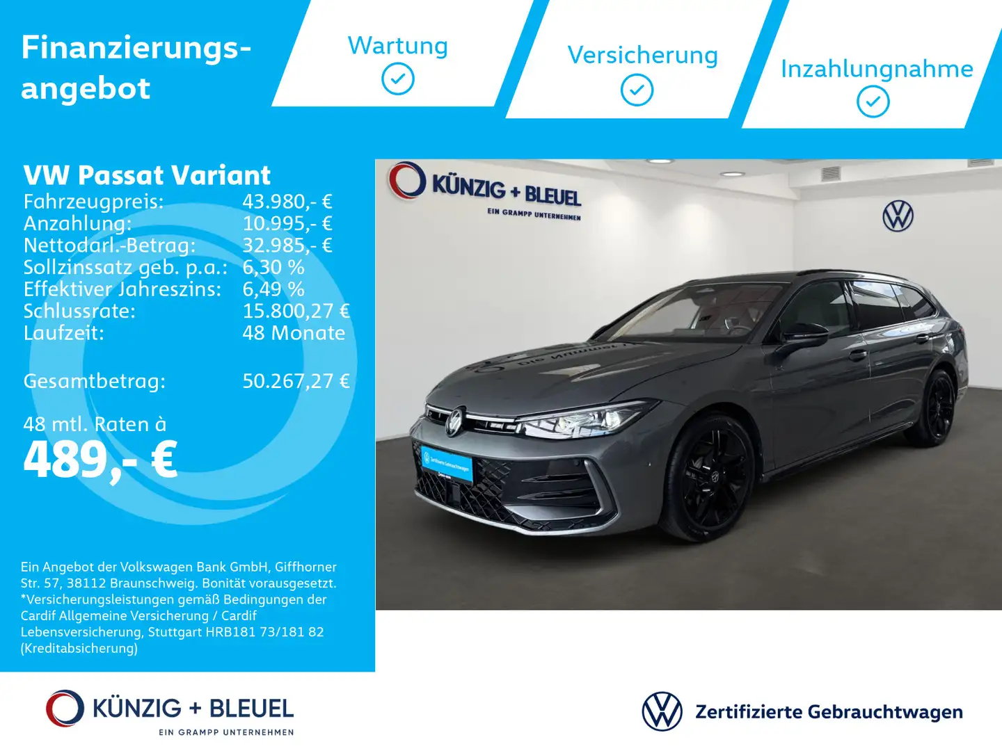 Volkswagen Passat Variant R-Line 2,0 TDI 193PS DSG*4 M*Nav* Gris - 1