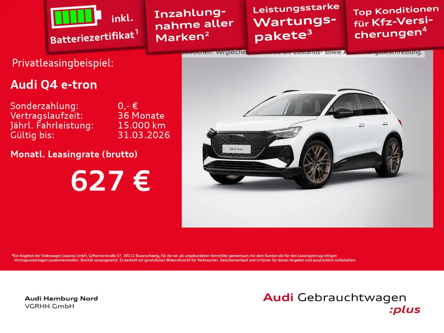 Audi Q4 e-tron Q4 45 e-tron S line Edition Matrix ACC Nav Sound Weiß - 1