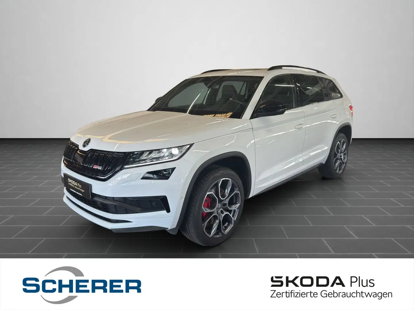 Skoda Kodiaq 2.0 TDI DSG 4x4 RS Navi, Area View, AHK, Weiß - 1