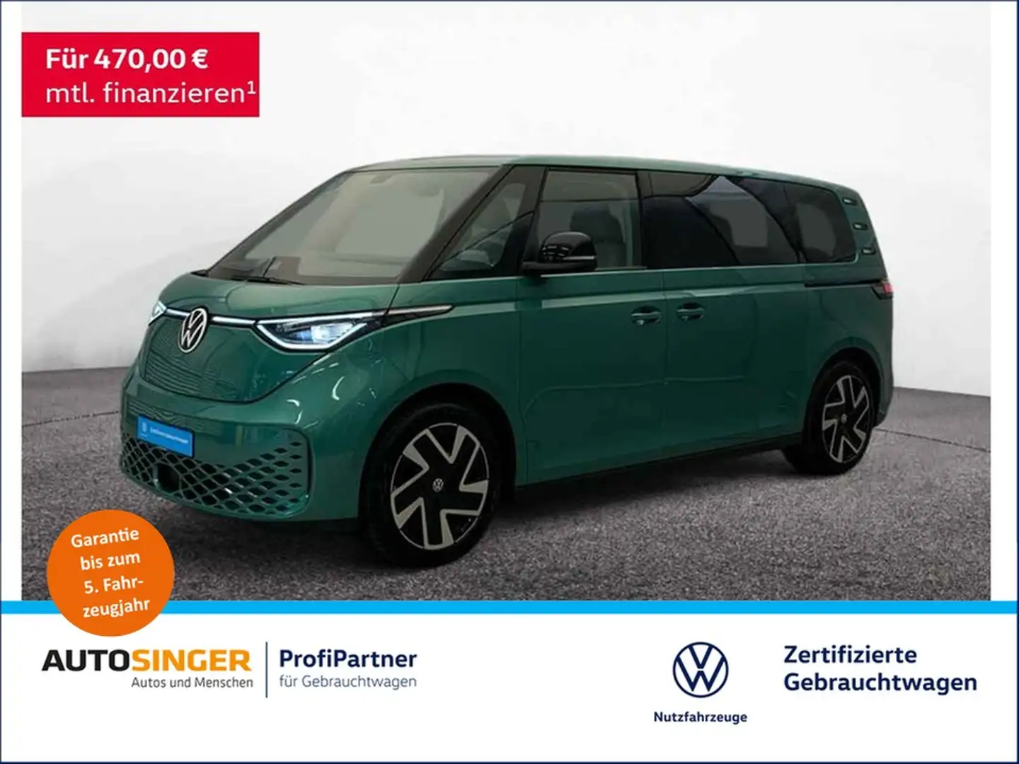 Volkswagen ID. Buzz ID.Buzz Pro LANG LR 7S *SMARTGLAS*AHK*IQ-L*ACC* Groen - 1