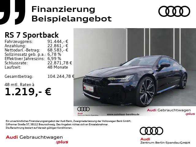 Audi RS7 RS7 Sportback *HD-MATRIX*PANO*StdHz*B&O*HuD*