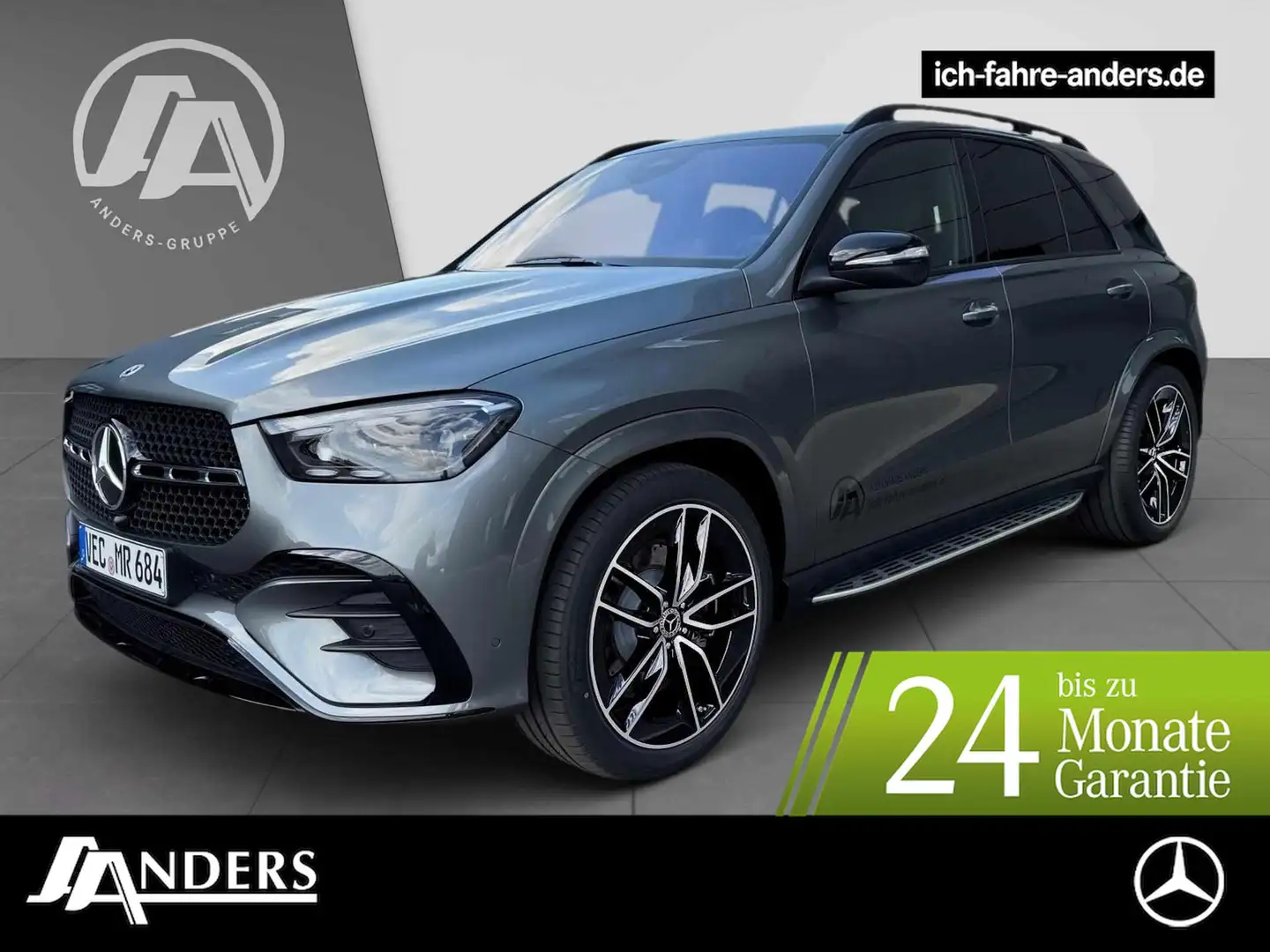 Mercedes-Benz GLE 450 d 4M +AMG+SHZ+Pano+Burmester+AHK+HUD+STH Grau - 1