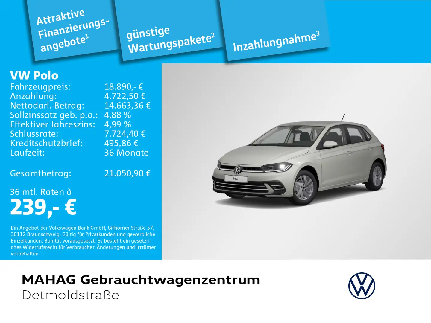 Volkswagen Polo 1.0 TSI STYLE AppConnect IQ.Light ParkAssis Gris - 1