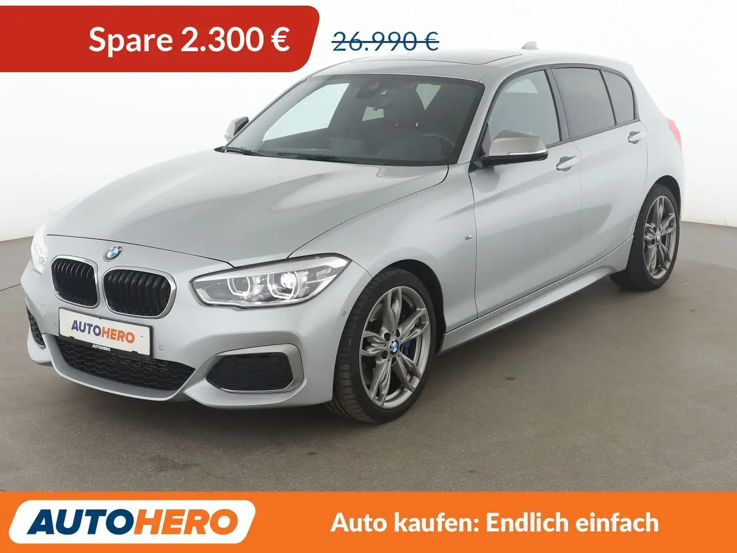 BMW 135 M135i xDrive Aut.*NAVI*TEMPO*LED*CAM*SHZ*PDC* Silber - 1