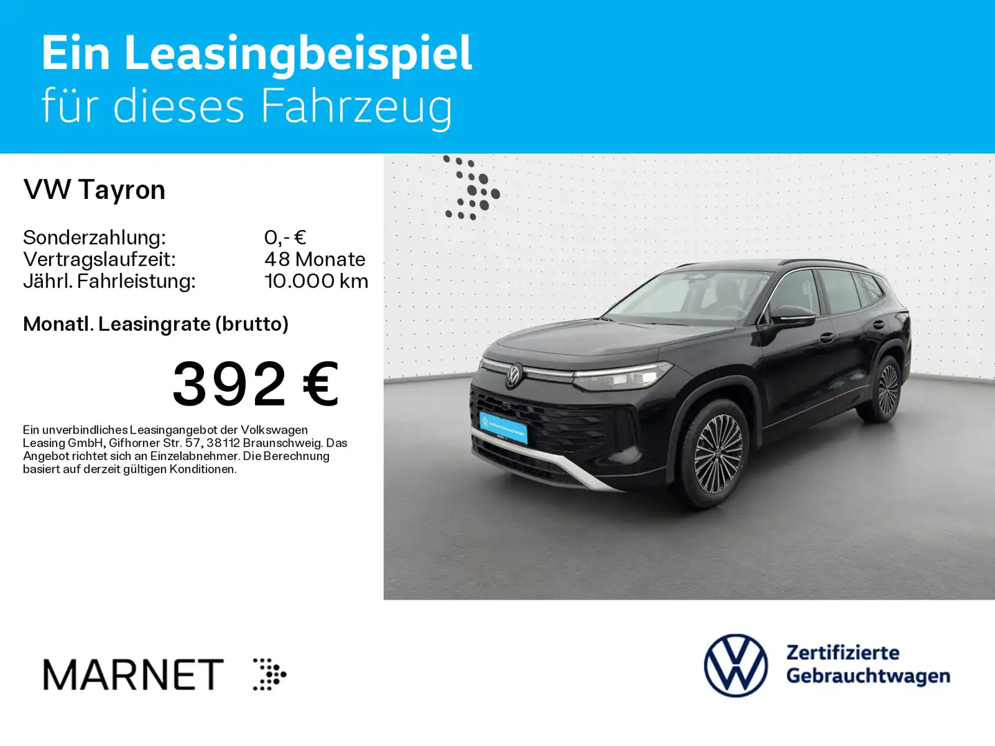 Volkswagen Tayron 1.5 eTSI DSG Life *Navi*AHK*7-Sitzer*IQ-L Schwarz - 2