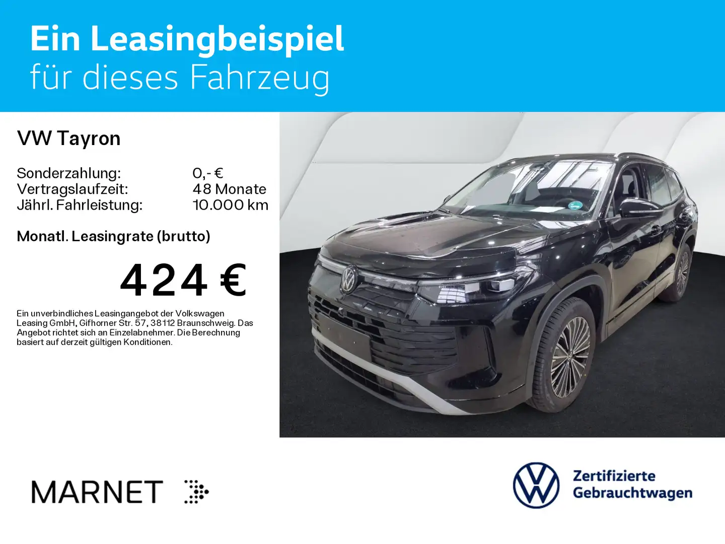 Volkswagen Tayron 1.5 eTSI DSG Life *Navi*AHK*7-Sitzer*IQ-L Noir - 2