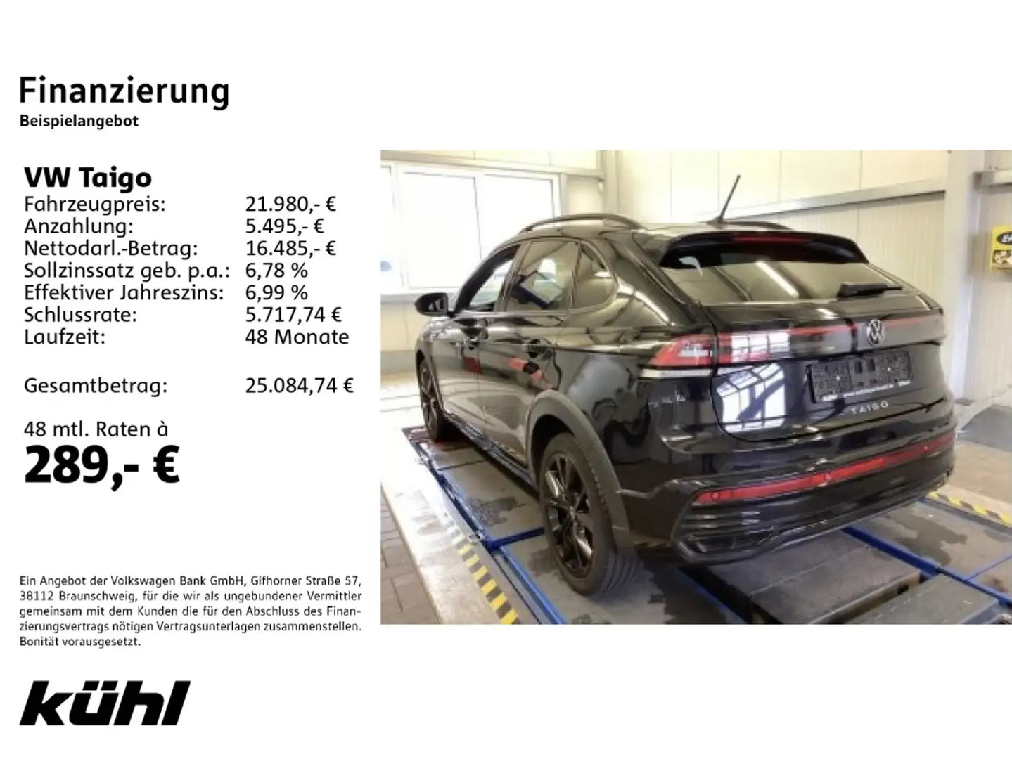 Volkswagen Taigo 1.0 TSI DSG R-Line Black-Style ACC/IQ.Driv Schwarz - 2