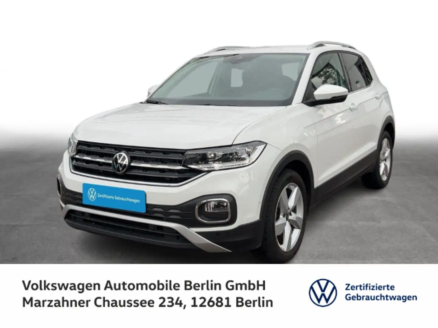 Volkswagen T-Cross 1.0 TSI DSG Style Navi LED PDC SHZ Blanc - 1